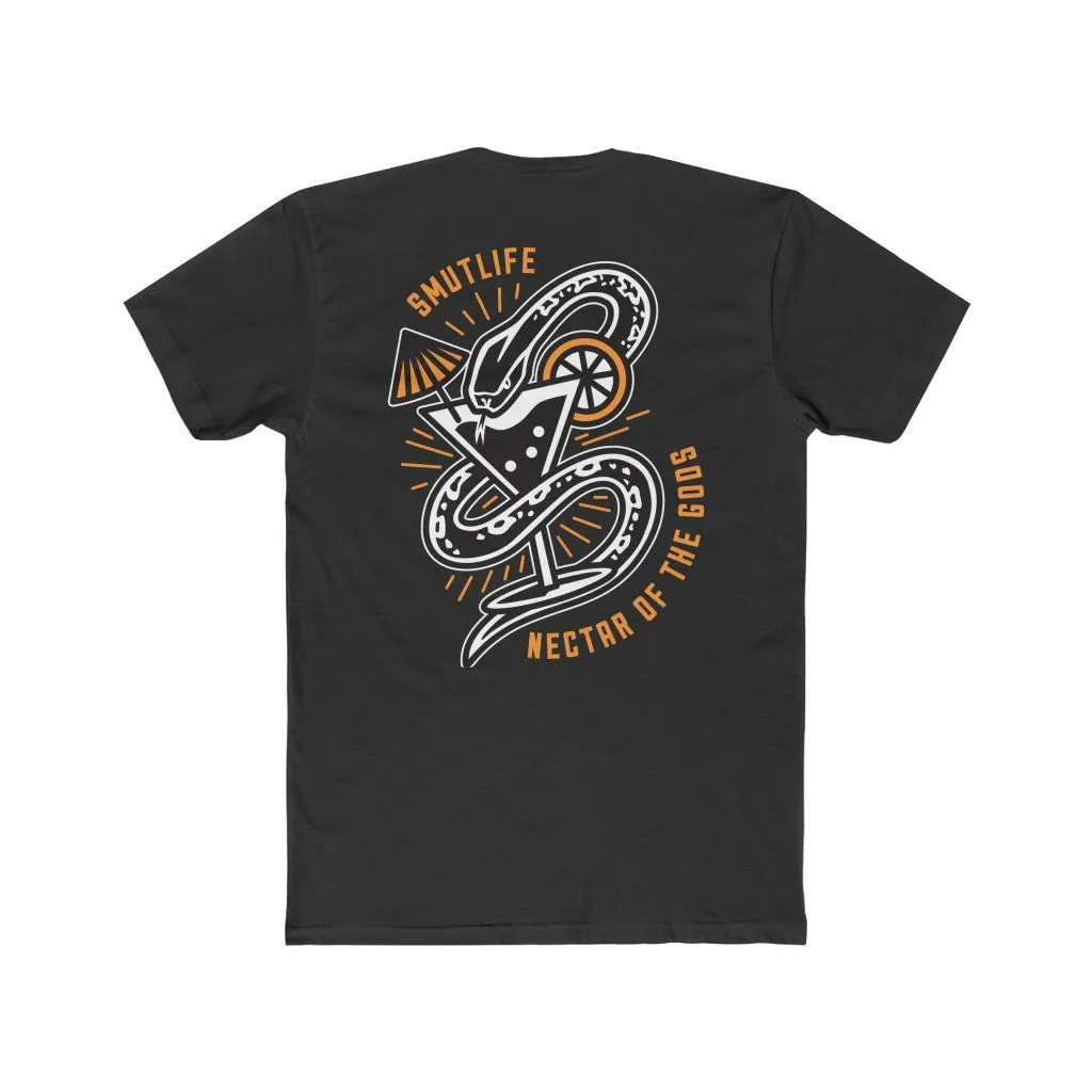 NECTAR OF THE GODS Men's Black Cotton Crew Tee