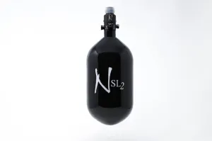 Ninja 68ci 4500psi SL2 HPA Paintball Tank - Black w/ White Logo