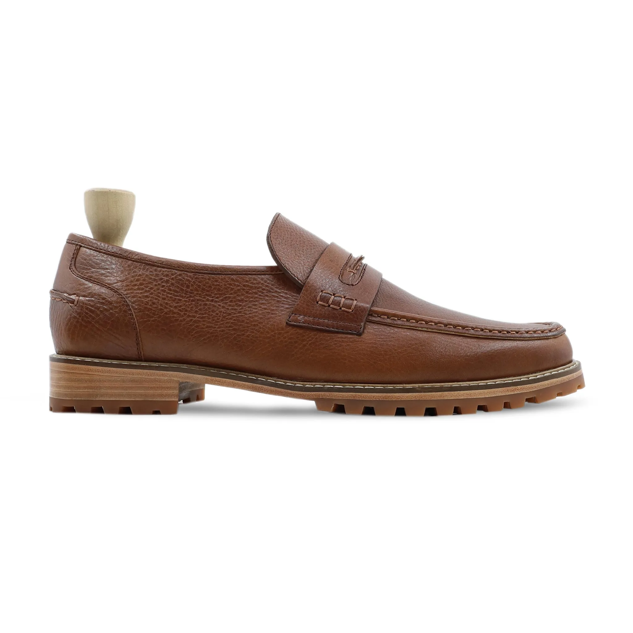 Porvoo - Men's Brown Pull Up Leather Loafer