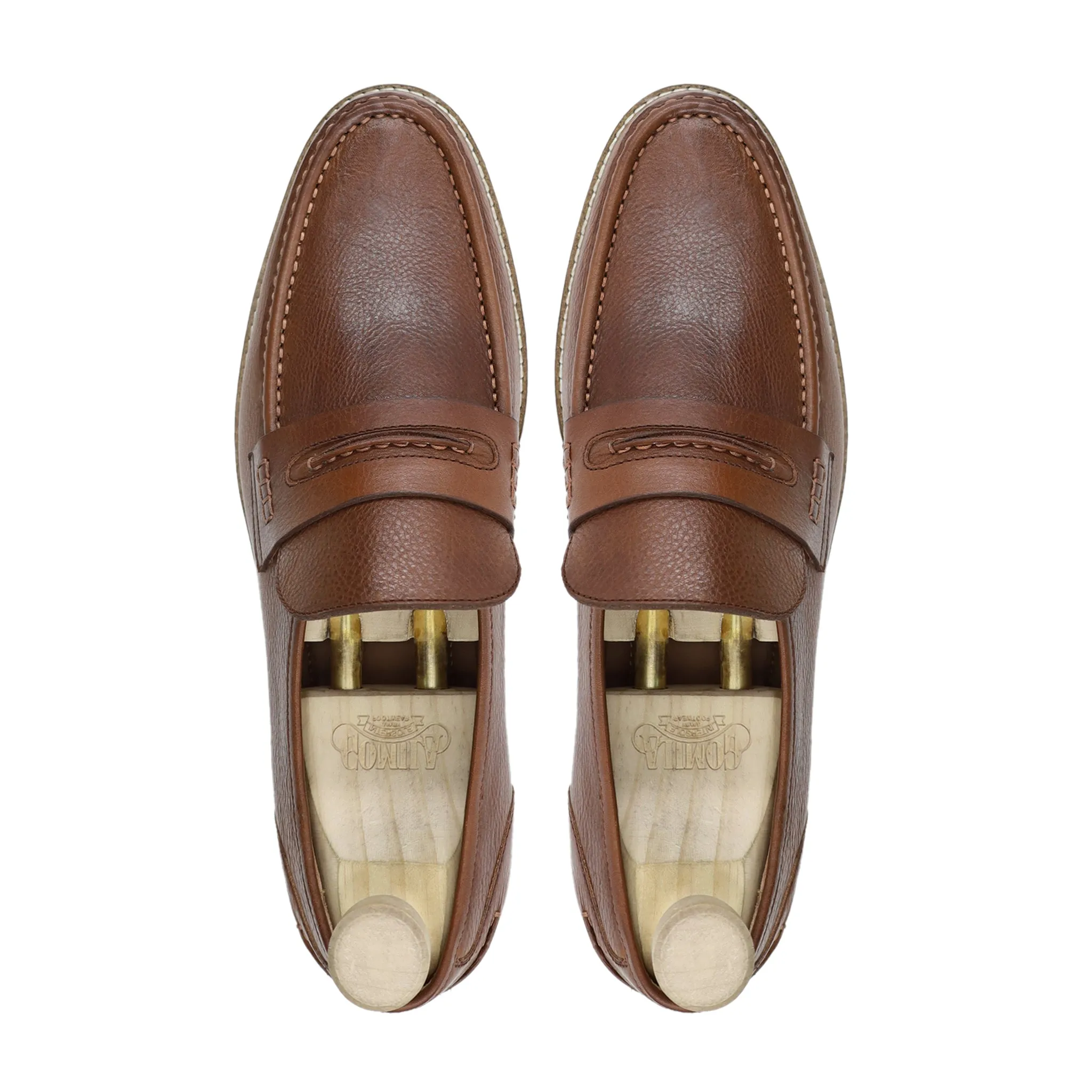 Porvoo - Men's Brown Pull Up Leather Loafer