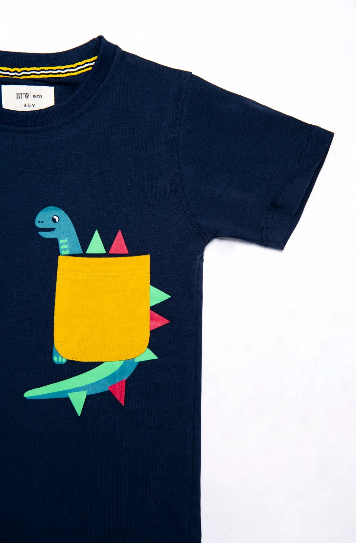 Printed T shirt with contrast Pocket