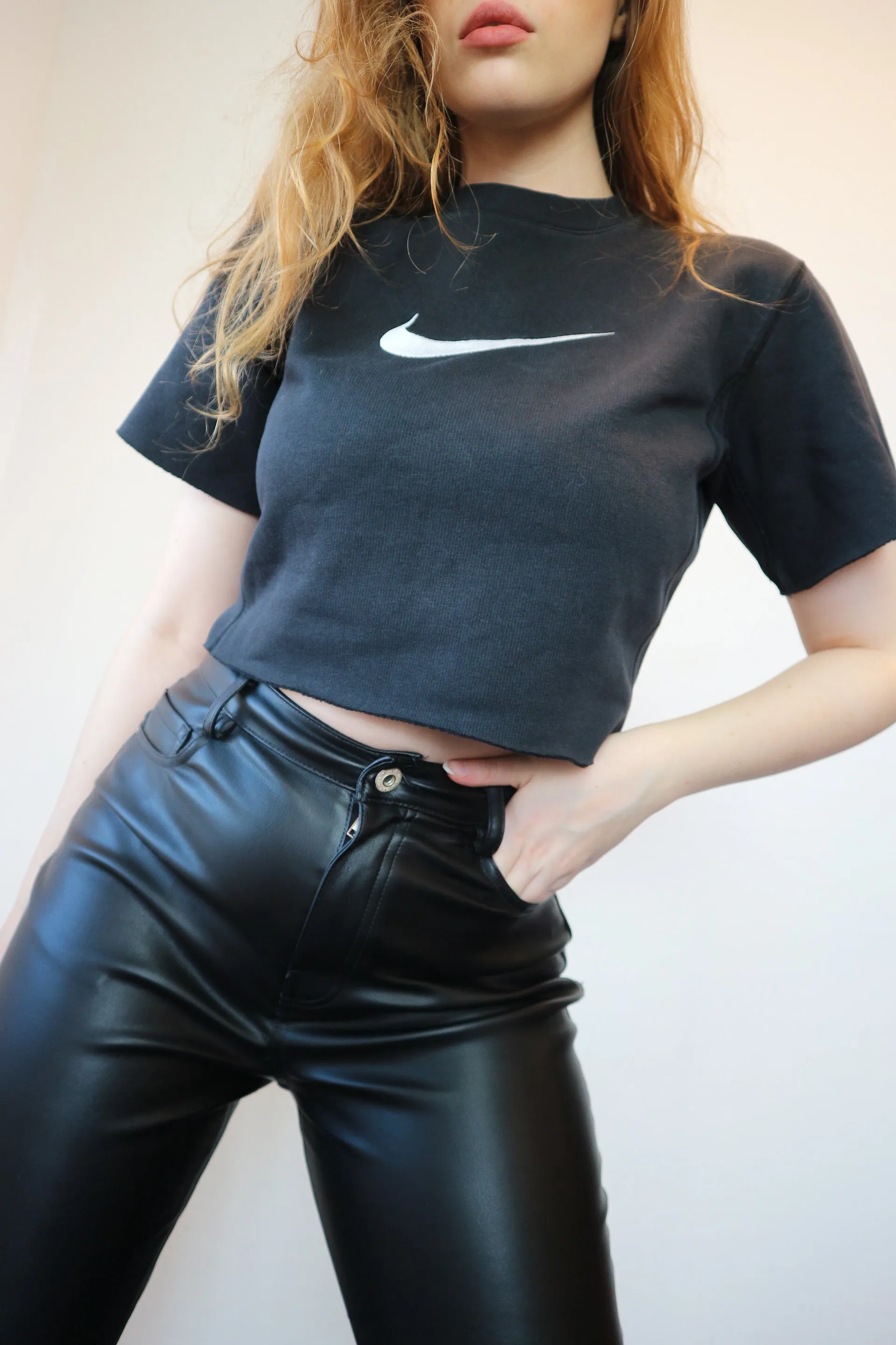 Reworked Nike Cropped Sweater Shirt S