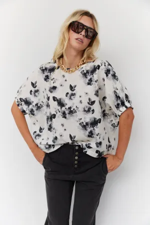 SALE - Neil Puff Sleeve Printed Blouse
