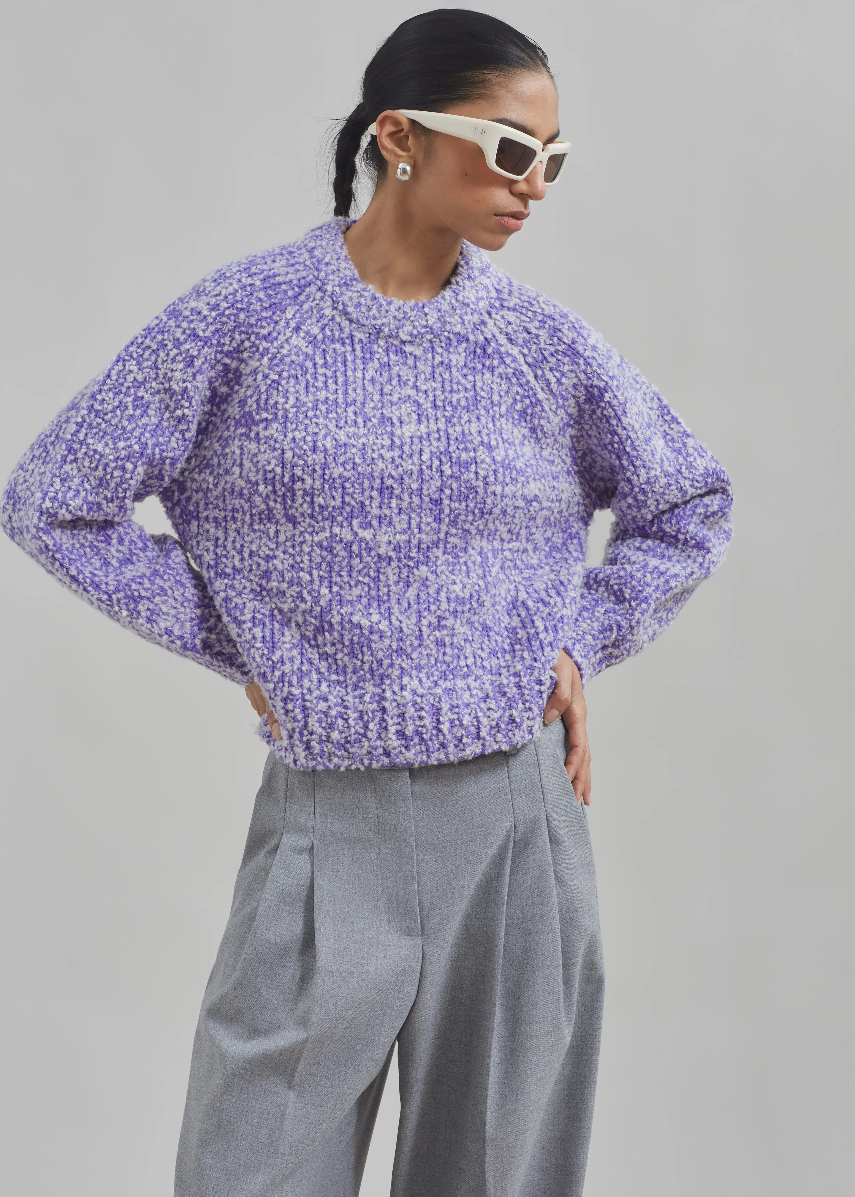 Samsøe Samsøe Aria Crew Neck - Simply Purple Melange