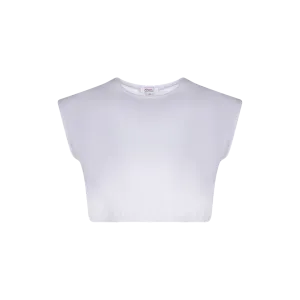 SHC334 - sleeveless crop shell, organic cotton