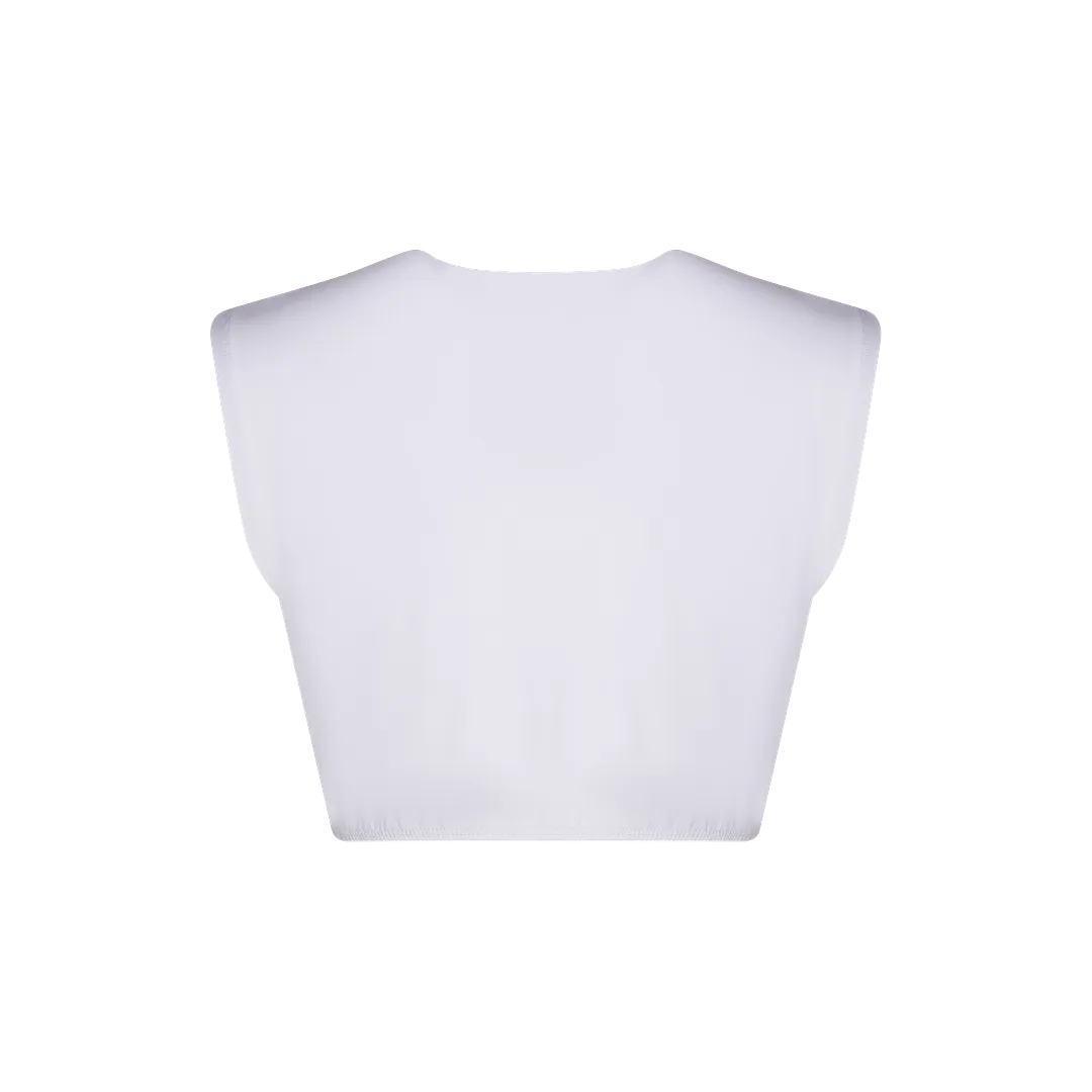 SHC334 - sleeveless crop shell, organic cotton