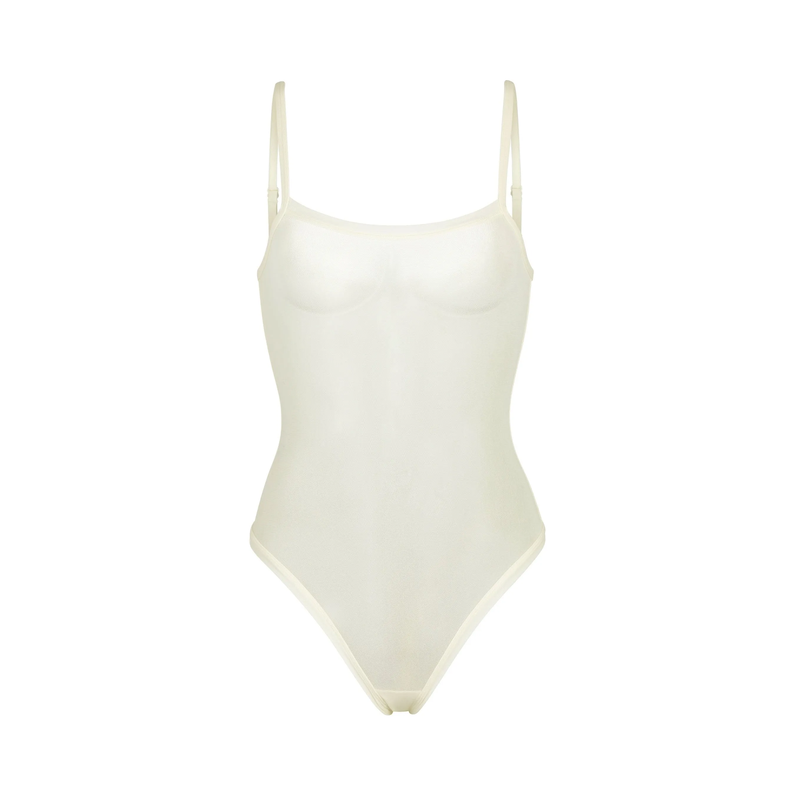 SUMMER MESH STRAPPY BODYSUIT | BONE