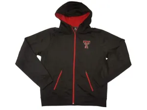 Texas Tech Red Raiders Colosseum Black Full Zip LS Performance Hooded Jacket (L)