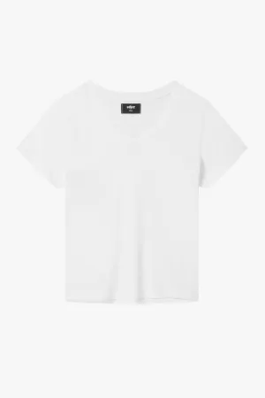 V Neck T-Shirt | White
