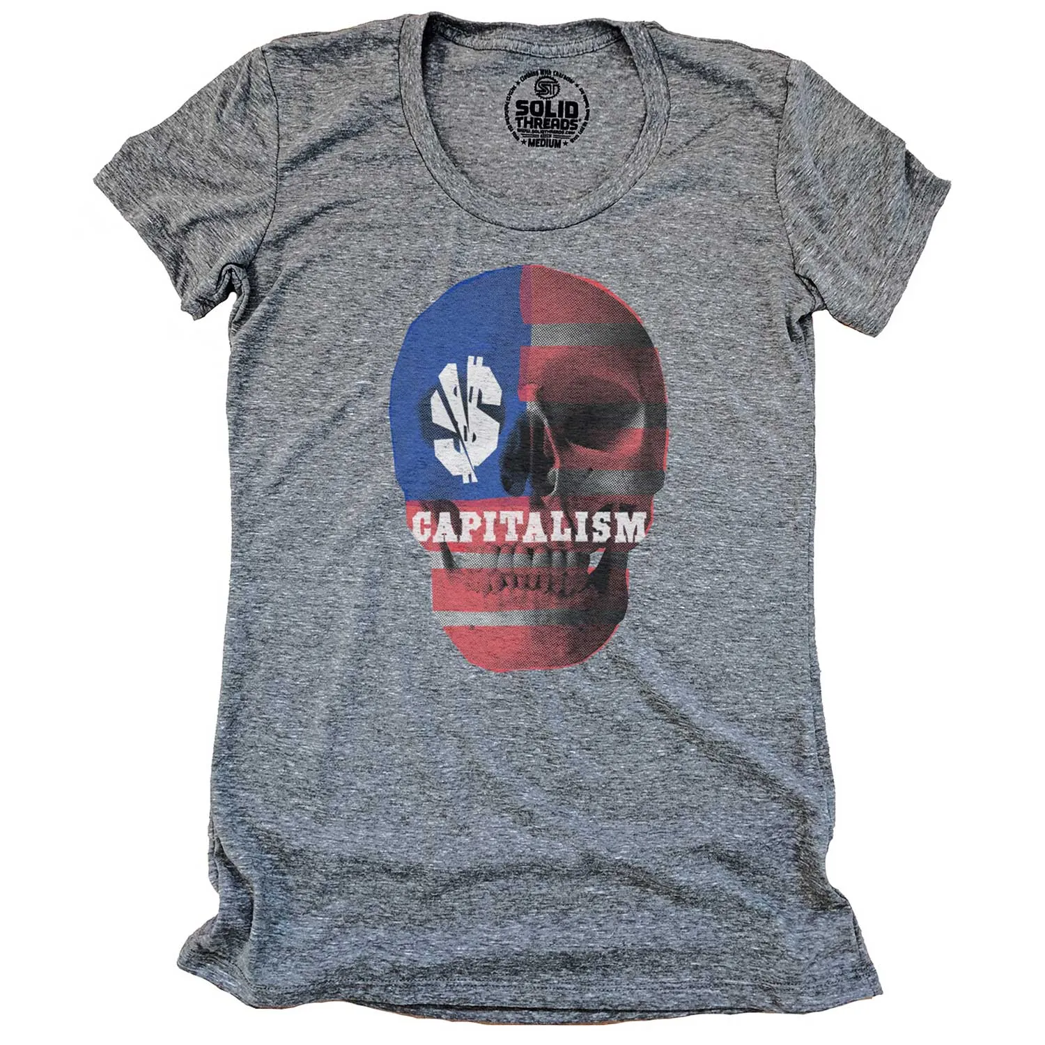 Women's Capitalism Skull T-shirt | Supports Income Equality