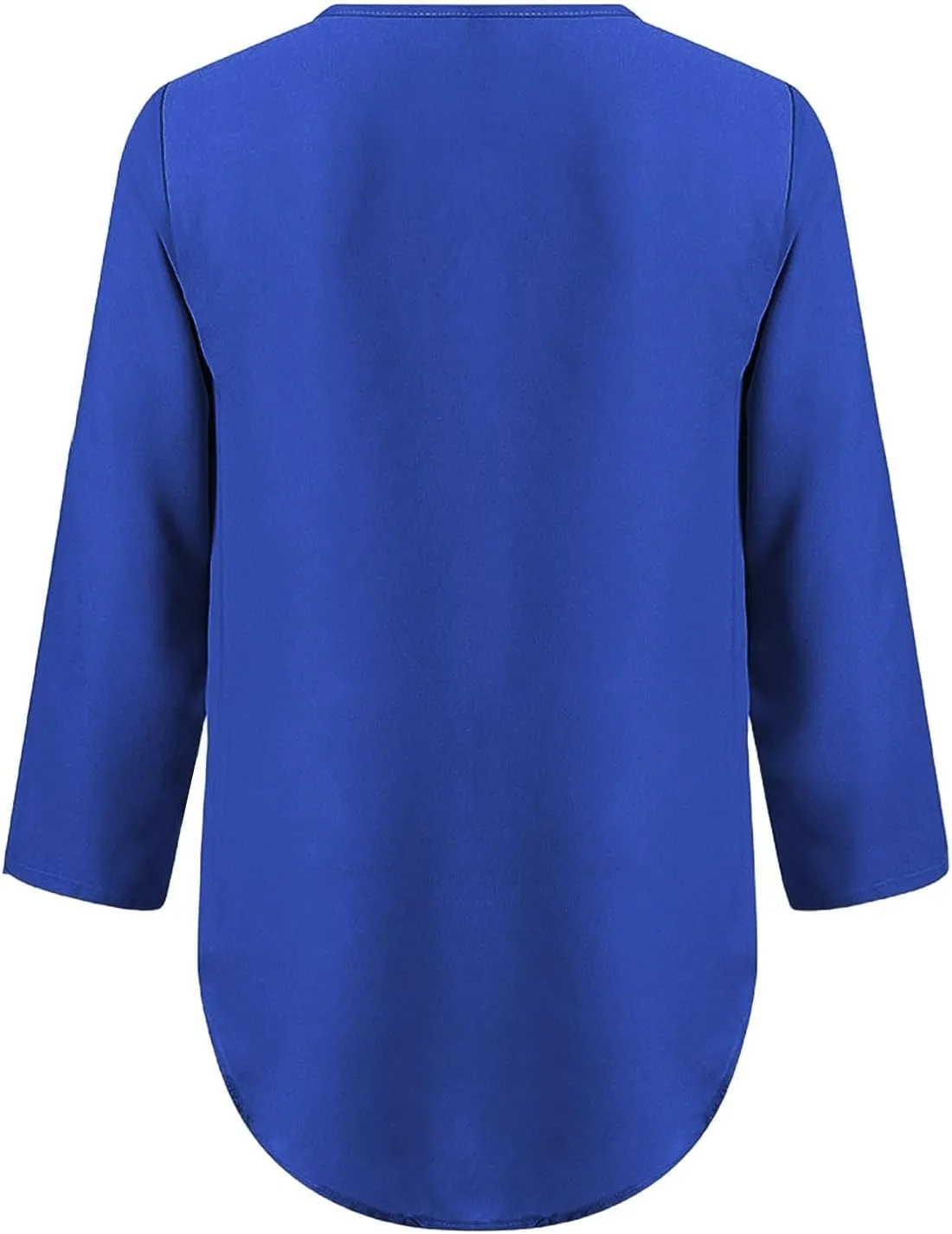 Womens Summer Tops 2025 Plus Size Zip Front 3/4 Sleeve Shirts V Neck Blouses Tunic Top Trendy Dressy Casual Outfits