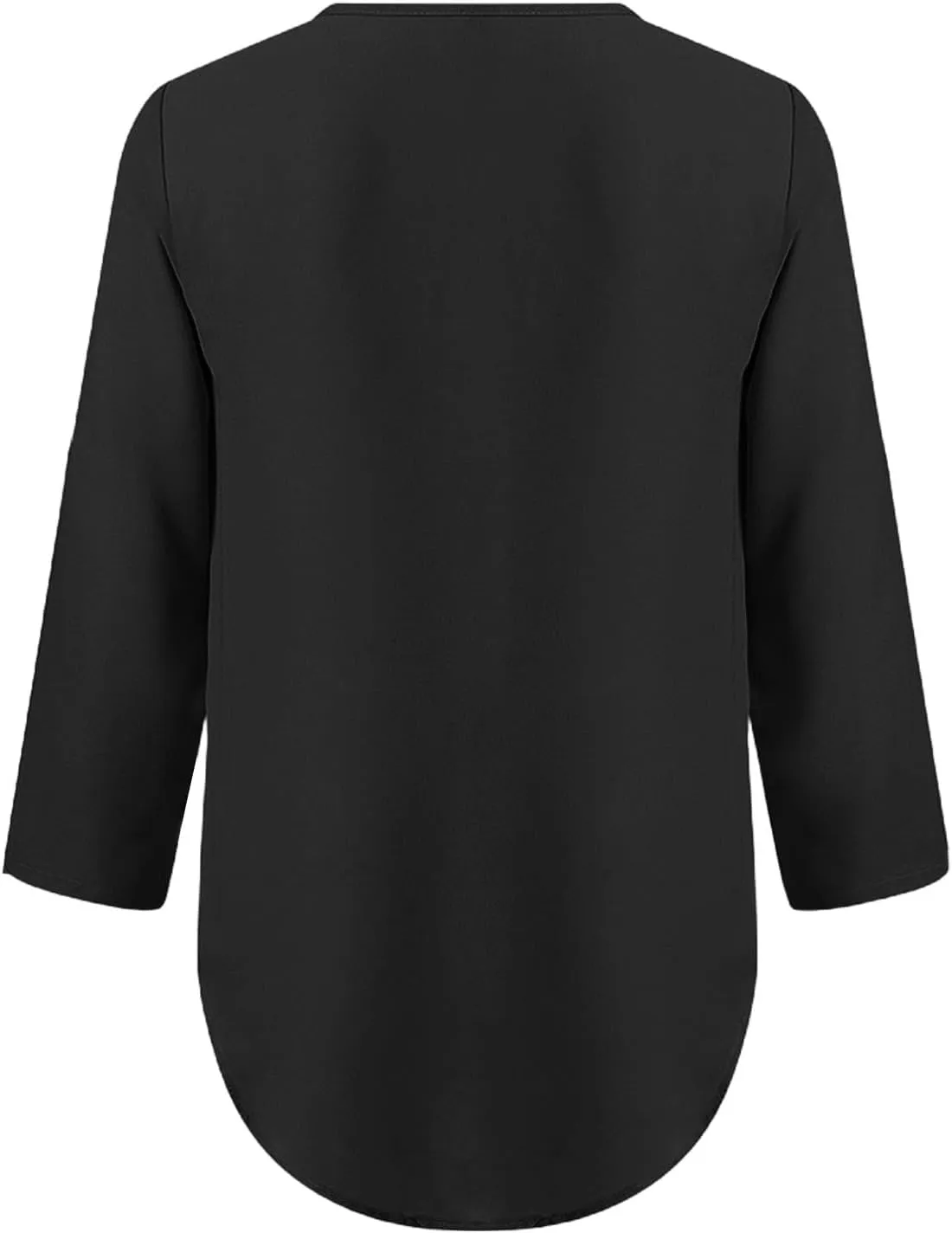 Womens Summer Tops 2025 Plus Size Zip Front 3/4 Sleeve Shirts V Neck Blouses Tunic Top Trendy Dressy Casual Outfits