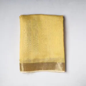 Yellow - Traditional Chanderi Silk Handloom Precut Fabric